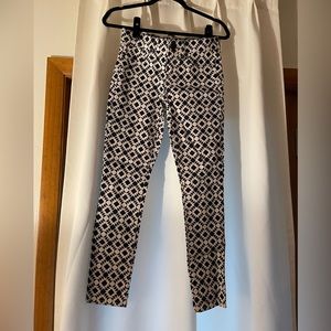 J crew toothpick style fun navy and white design